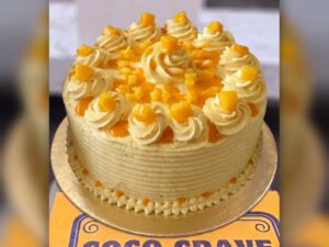Mango Cream Rosette Cake in Lahore