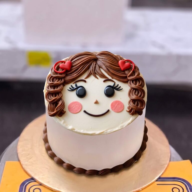 Cute Doll Face Birthday Cake in Lahore