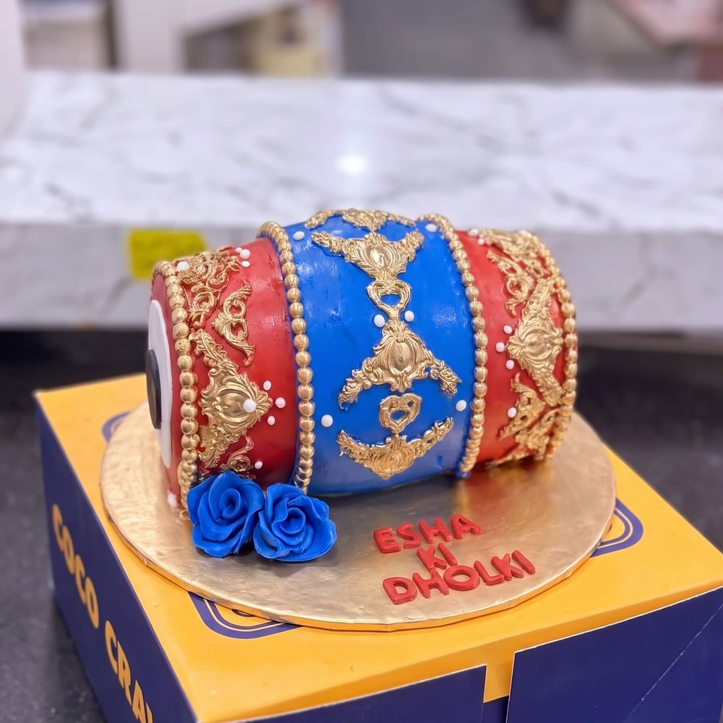 Dholki Mehndi Cake in Lahore Dholki Mehndi Cake by CocoCrave.pk in Lahore