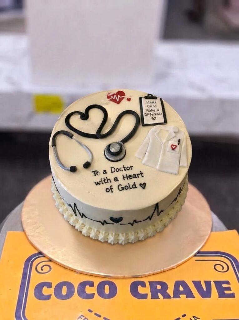Heart of Gold Doctor Cake in Lahore