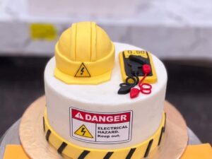 Electrician Cake with Hard Hat and Tools in Lahore