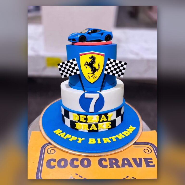 Ferrari Blue Race Cake in Lahore