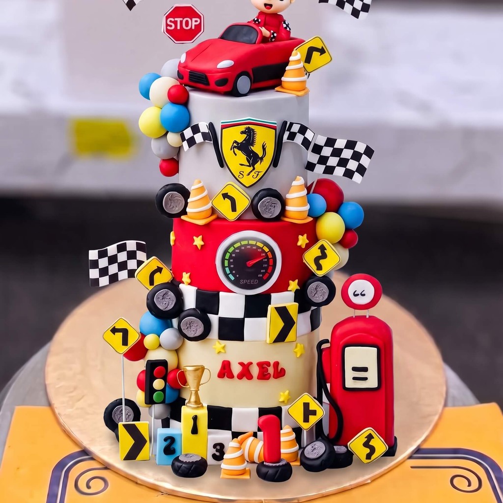 Ferrari Race Car Cake in Lahore Ferrari Race Car Cake — CocoCrave.pk Lahore