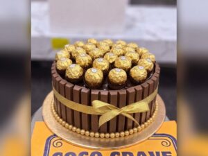Ferrero Rocher Chocolate Barrel Cake in Lahore