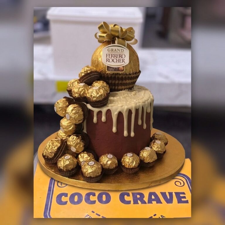 Ferrero Rocher Chocolate Cascade Cake in Lahore
