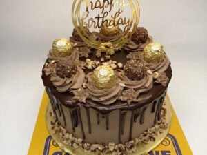 Ferrero Rocher Chocolate Swirl Birthday Cake in Lahore