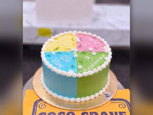 Four Colour Calendar Cake in Lahore