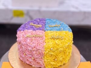 Four Colour Rose Cake in Lahore
