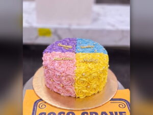 Four Colour Rose Cake in Lahore