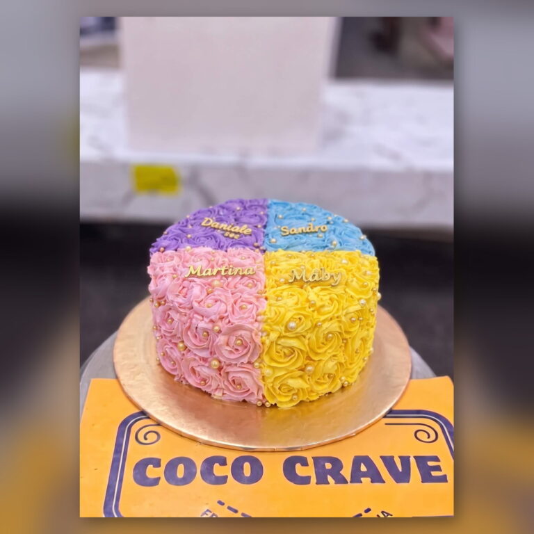 Four Colour Rose Cake in Lahore
