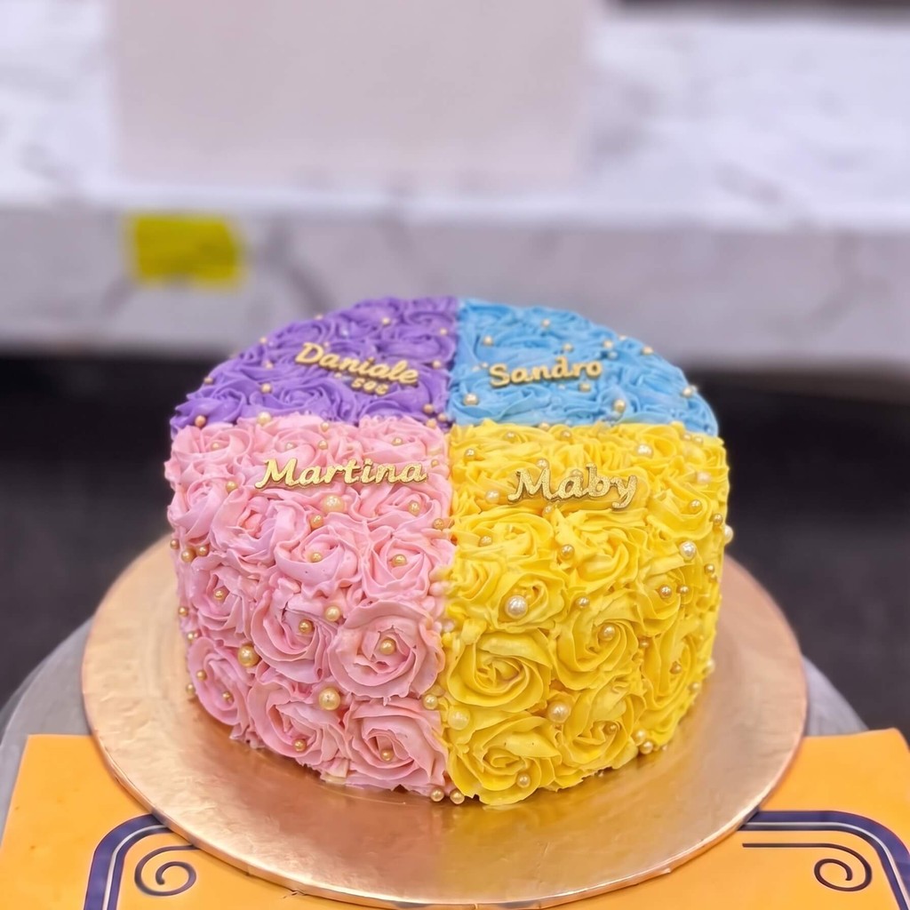 Four Colour Rose Cake in Lahore Four Colour Rose Cake by CocoCrave.pk in Lahore
