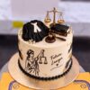 Future Lawyer Cake with Gavel by CocoCrave.pk in Lahore