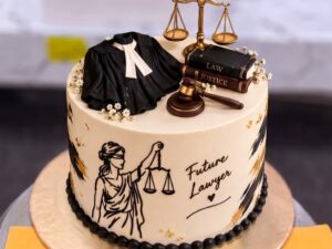 Future Lawyer Cake with Gavel in Lahore