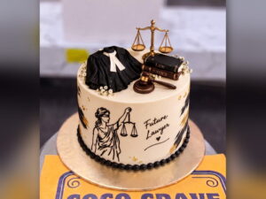 Future Lawyer Cake with Gavel in Lahore
