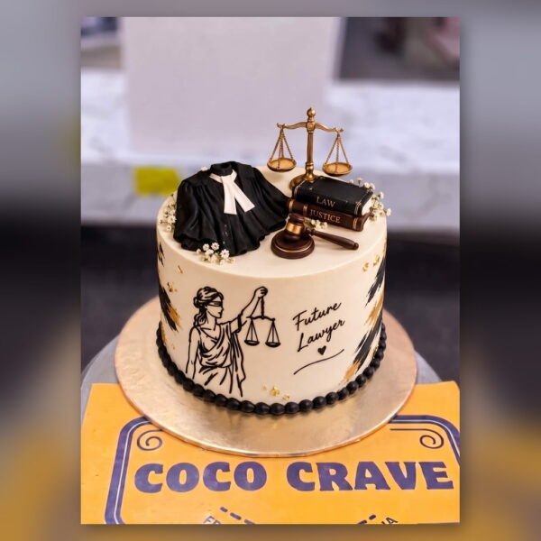 Future Lawyer Cake with Gavel in Lahore — delivered in Lake City, Lahore