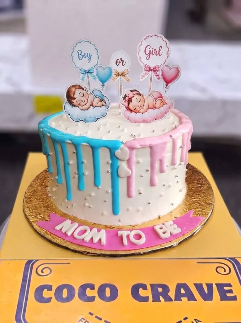 Gender Reveal Mom to Be Cake in Lahore