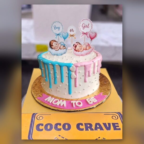 Gender Reveal Mom to Be Cake in Lahore — delivered in Lake City, Lahore