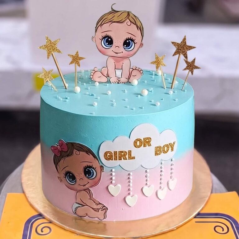 Girl or Boy Gender Reveal Cake in Lahore