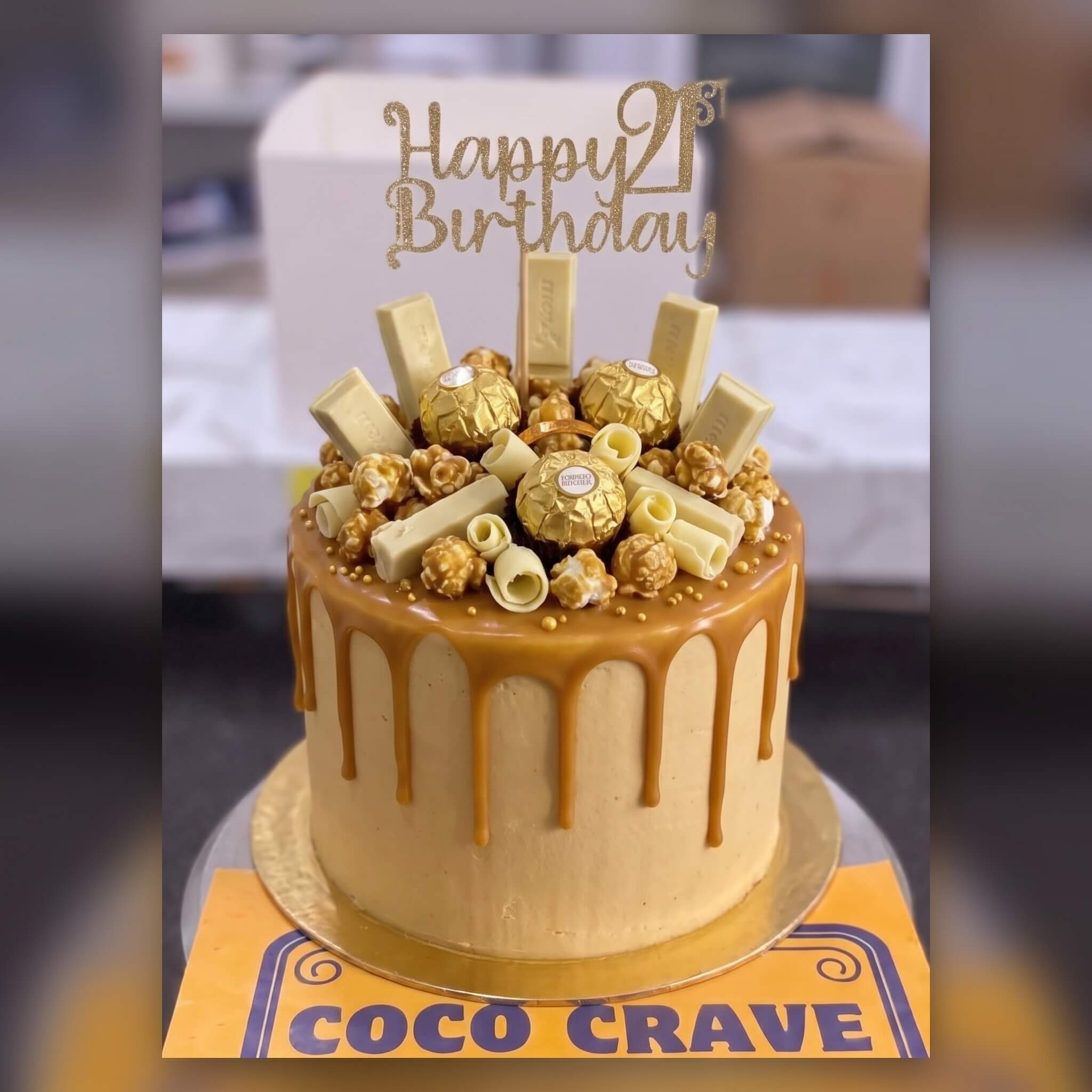 Gold Chocolate Birthday Cake in Lahore Gold Chocolate Birthday Cake in Lahore — CocoCrave Lahore