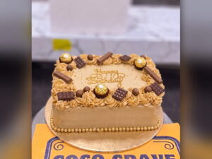Golden Chocolate Bar Cake in Lahore