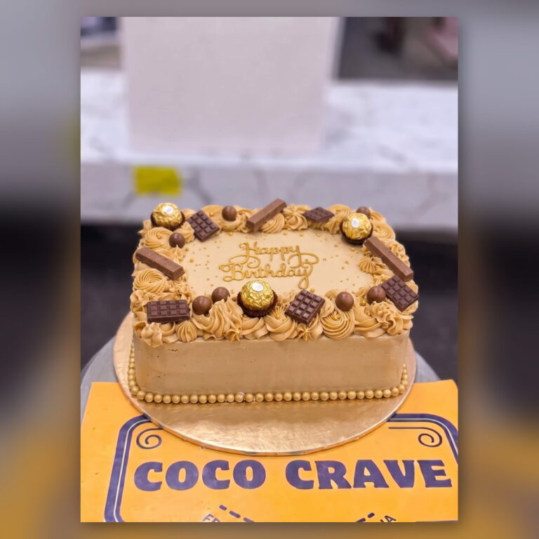 Golden Chocolate Bar Cake in Lahore