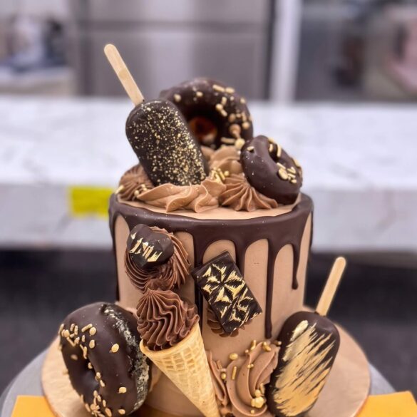Golden Chocolate Coffee Cake — CocoCrave.pk Lahore