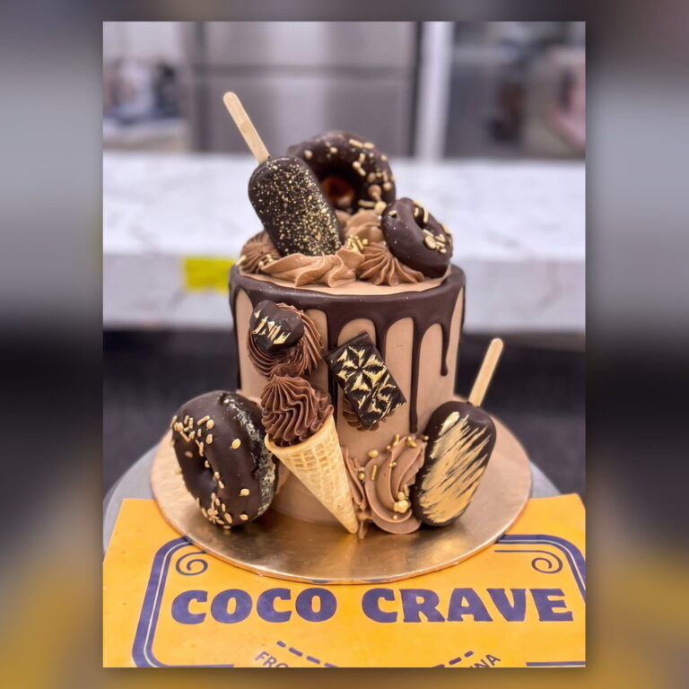 Golden Chocolate Coffee Cake in Lahore