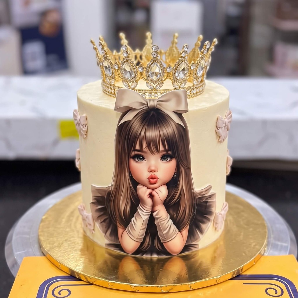 Golden Crown Cake for Girls in Lahore Golden Crown Cake for Girls by CocoCrave.pk in Lahore