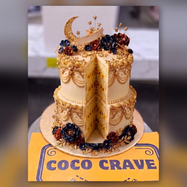 Golden Moon and Stars Coffee Cake in Lahore — delivered in Lahore