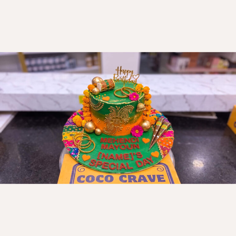 Green Orange Mayoun Celebration Cake in Lahore