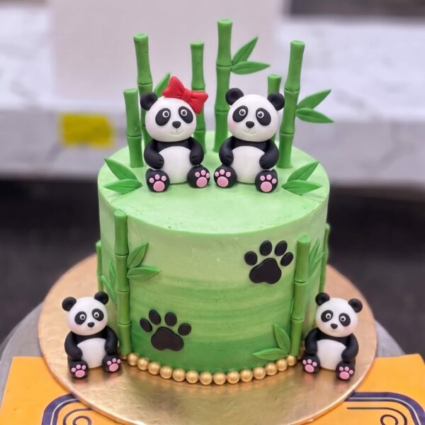 Green Panda Bamboo Birthday Cake in Lahore — delivered in Lake City, Lahore