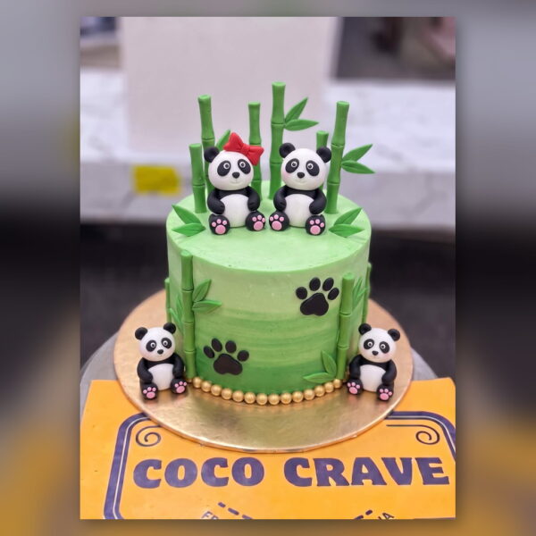 Green Panda Bamboo Birthday Cake in Lahore — delivered in Lake City, Lahore