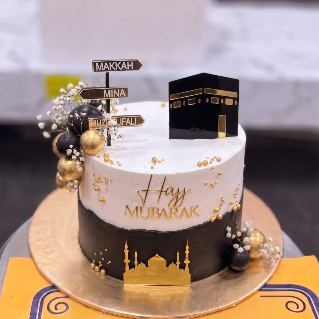 Hajj Mubarak Kaaba Cake in Lahore Hajj Mubarak Kaaba Cake by CocoCrave.pk in Lahore