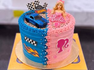 Half Car Half Barbie Cake in Lahore