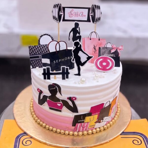 Half Shopping Half Gym Cake in Lahore — delivered in Sabzazar, Lahore