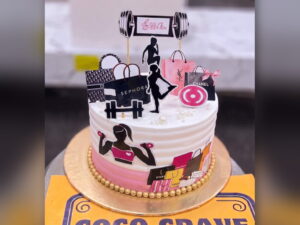 Half Shopping Half Gym Cake in Lahore