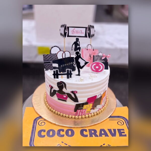 Half Shopping Half Gym Cake in Lahore — delivered in Sabzazar, Lahore