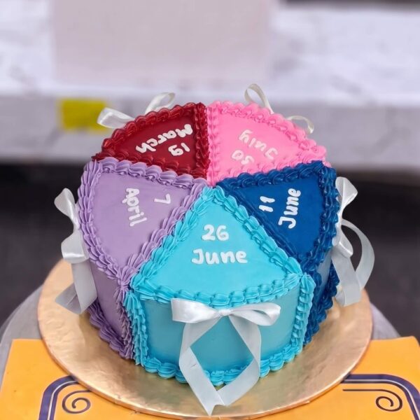 Heart Calendar Cake in Lahore — delivered in Lahore