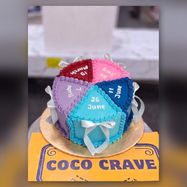 Heart Calendar Cake in Lahore — delivered in Eme Society, Lahore