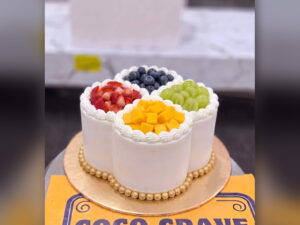 Heart Shaped Fresh Fruit Cake in Lahore