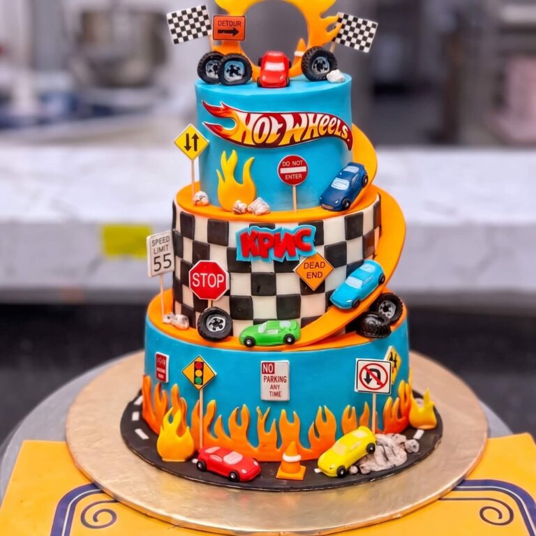 Hot Wheels Four Tier Cake in Lahore