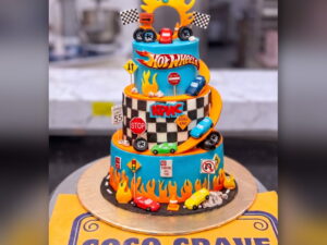 Hot Wheels Four Tier Cake in Lahore — CocoCrave.pk Lahore