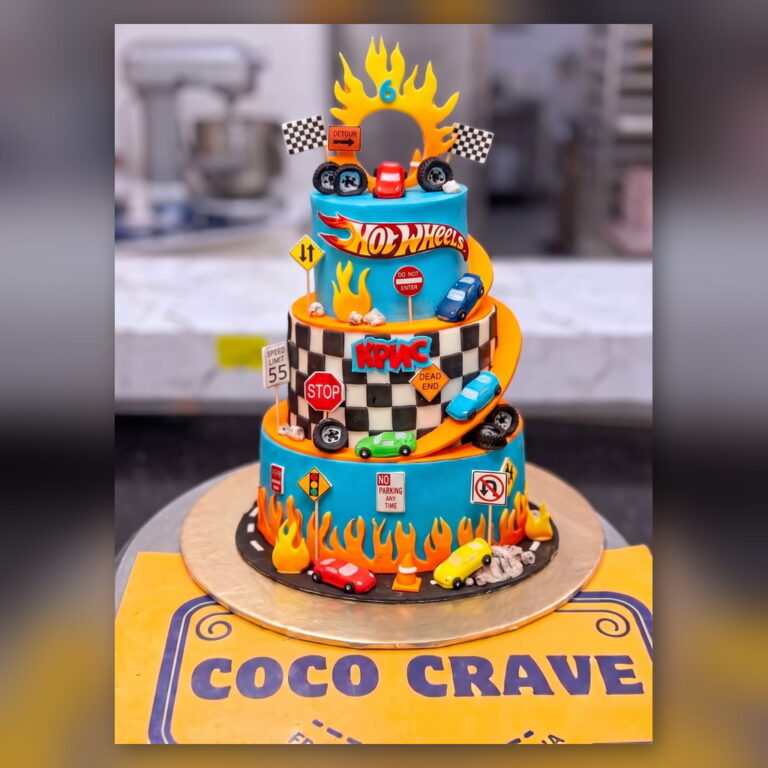 Hot Wheels Four Tier Cake in Lahore
