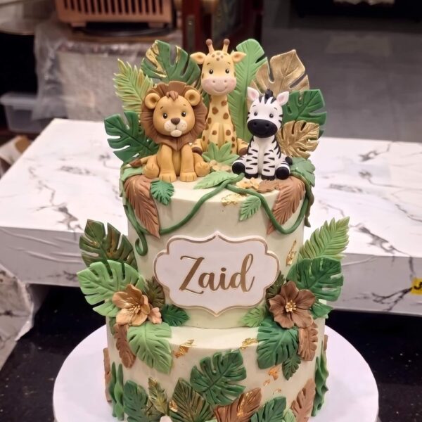Jungle Theme Cake in Lahore — delivered in Eme Society, Lahore