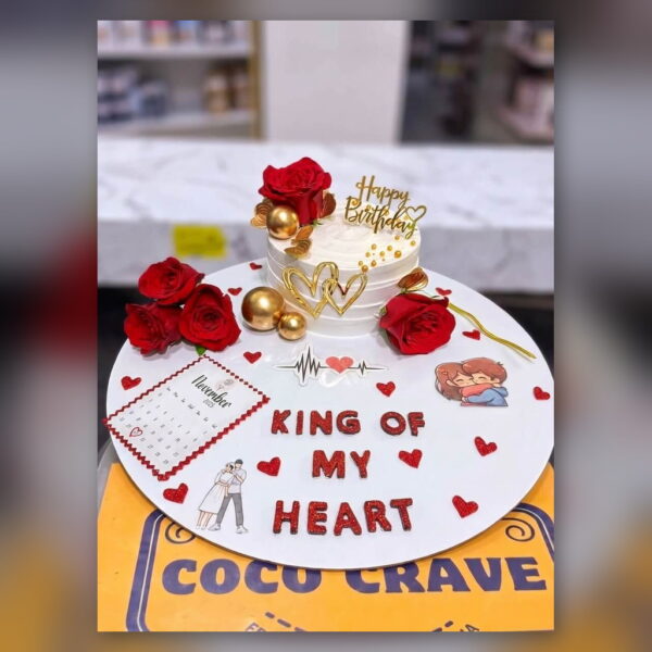 King of My Heart Cake in Lahore — delivered in Lake City, Lahore