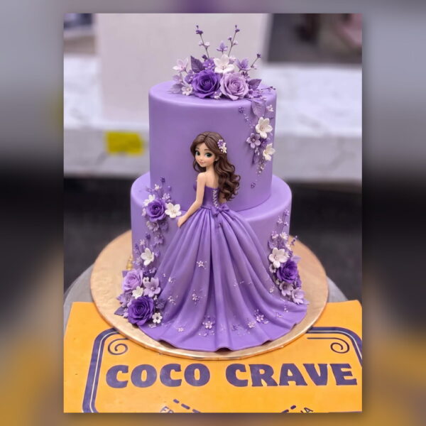 Lavender Princess Doll Cake in Lahore — delivered in Lahore