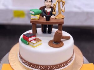 Lawyer Cake with Gavel and Books in Lahore