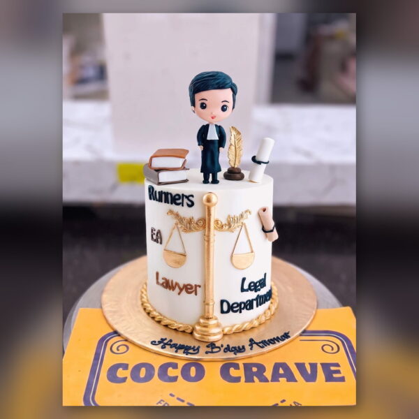 Lawyer Cake with Scales of Justice in Lahore — delivered in Sabzazar, Lahore