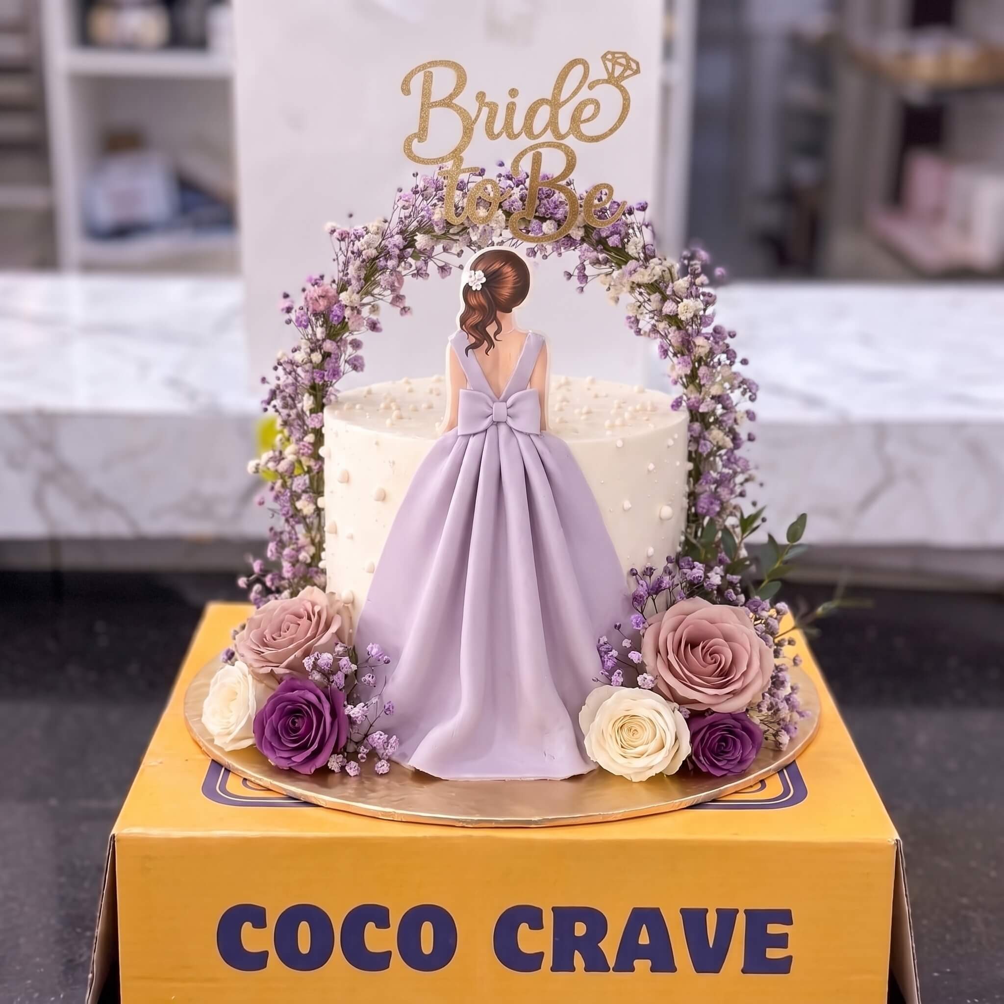 Lilac Flower Arch Bridal Shower Cake in Lahore Lilac Flower Arch Bridal Shower Cake in Lahore — CocoCrave Lahore