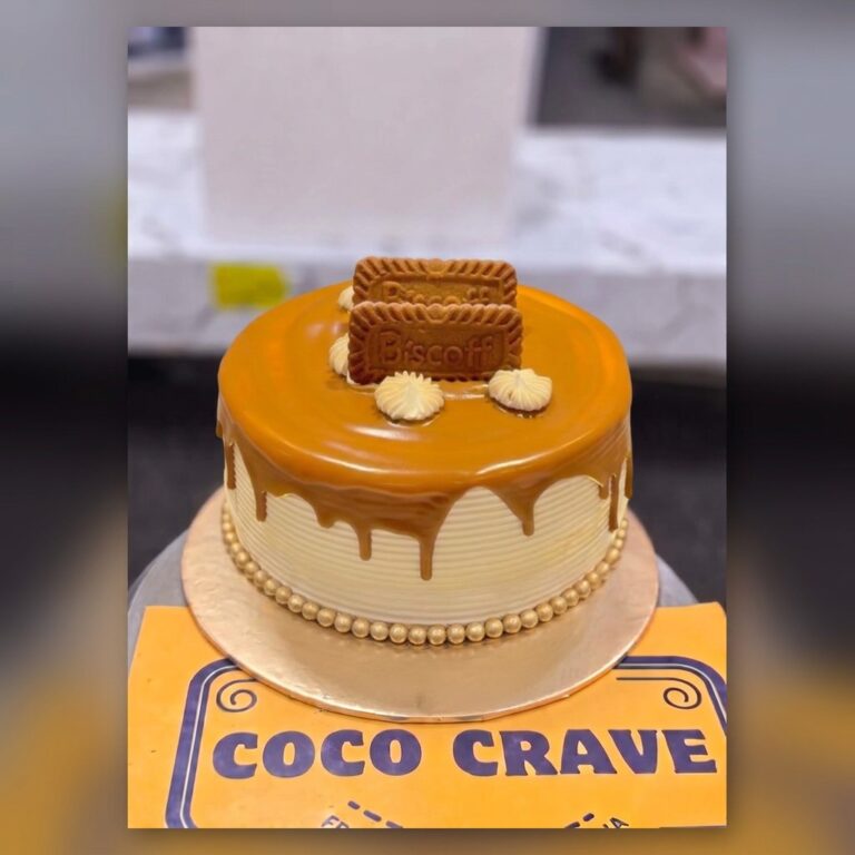 Lotus Biscoff Caramel Drip Cake in Lahore